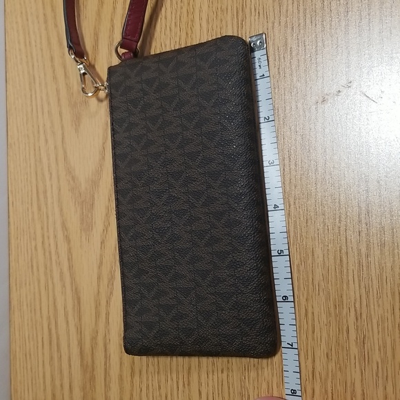 Michael Kors Signature Wristlet In Brown - Picture 3 of 10